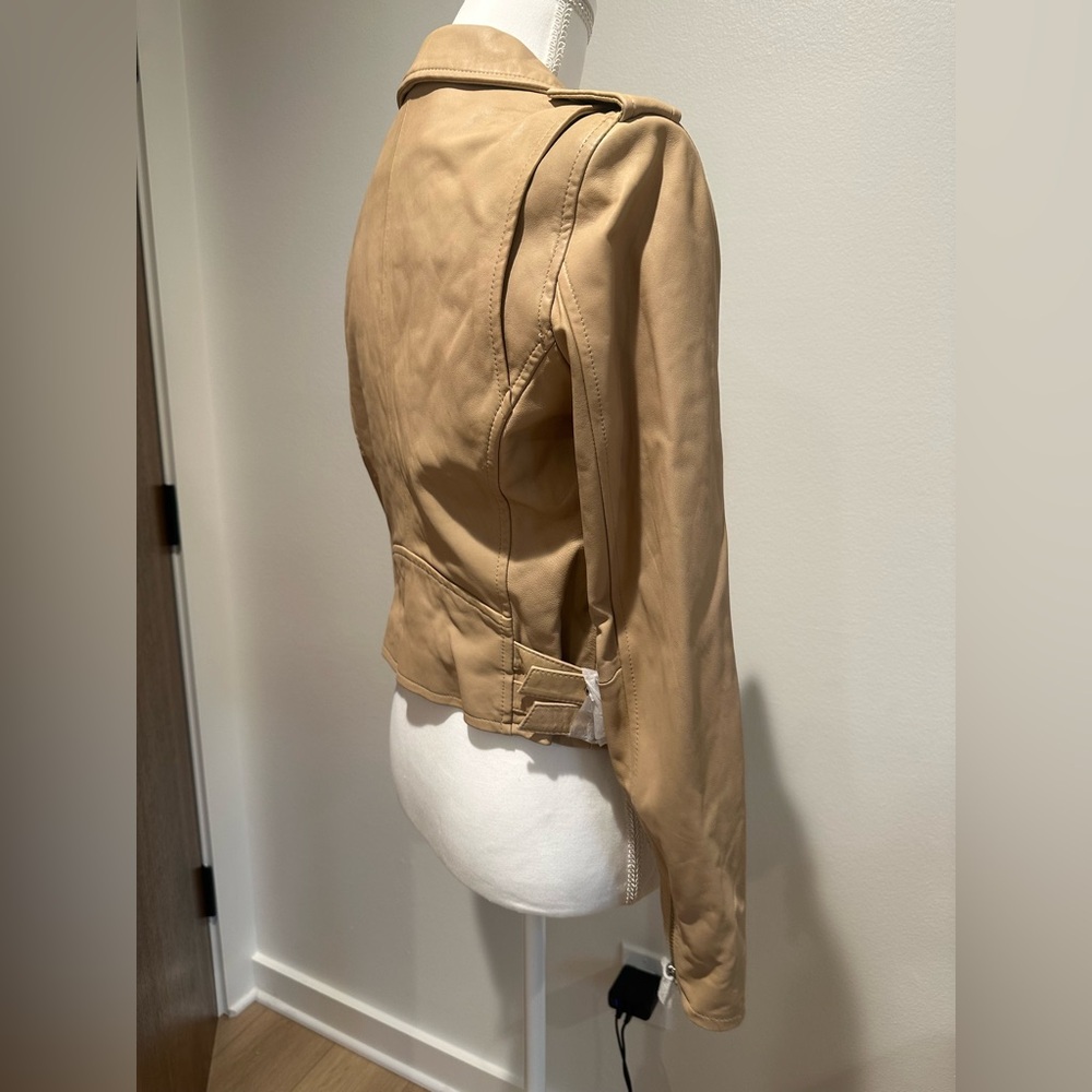 IRO Asheville Lambskin Moto Jacket Size 38 New - Picture 5 of 14